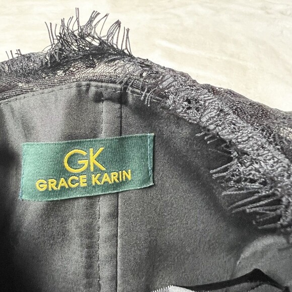 Grace Karin Black Lace Tea Length Dress Women’s 8 - Picture 6 of 11